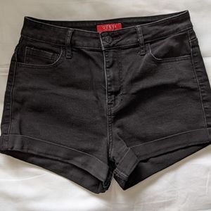 Black Guess Jean Shorts